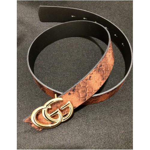 black st1249 Double sided belt, with gold buckle.